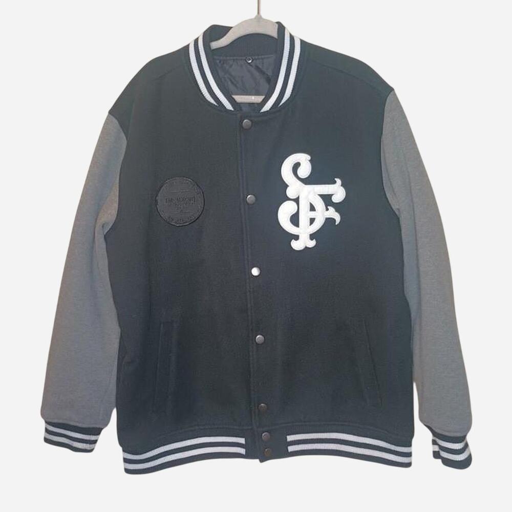 TRUE Complies with Nothing Button Up Varsity Jacket size XL
